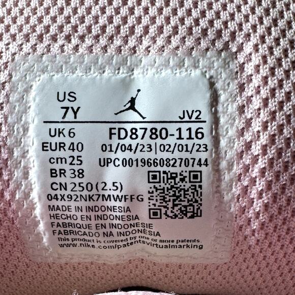 Size 7 - Nike Air Jordan 1 Mid GS Fierce Pink Men's Shoes - Picture 7 of 8